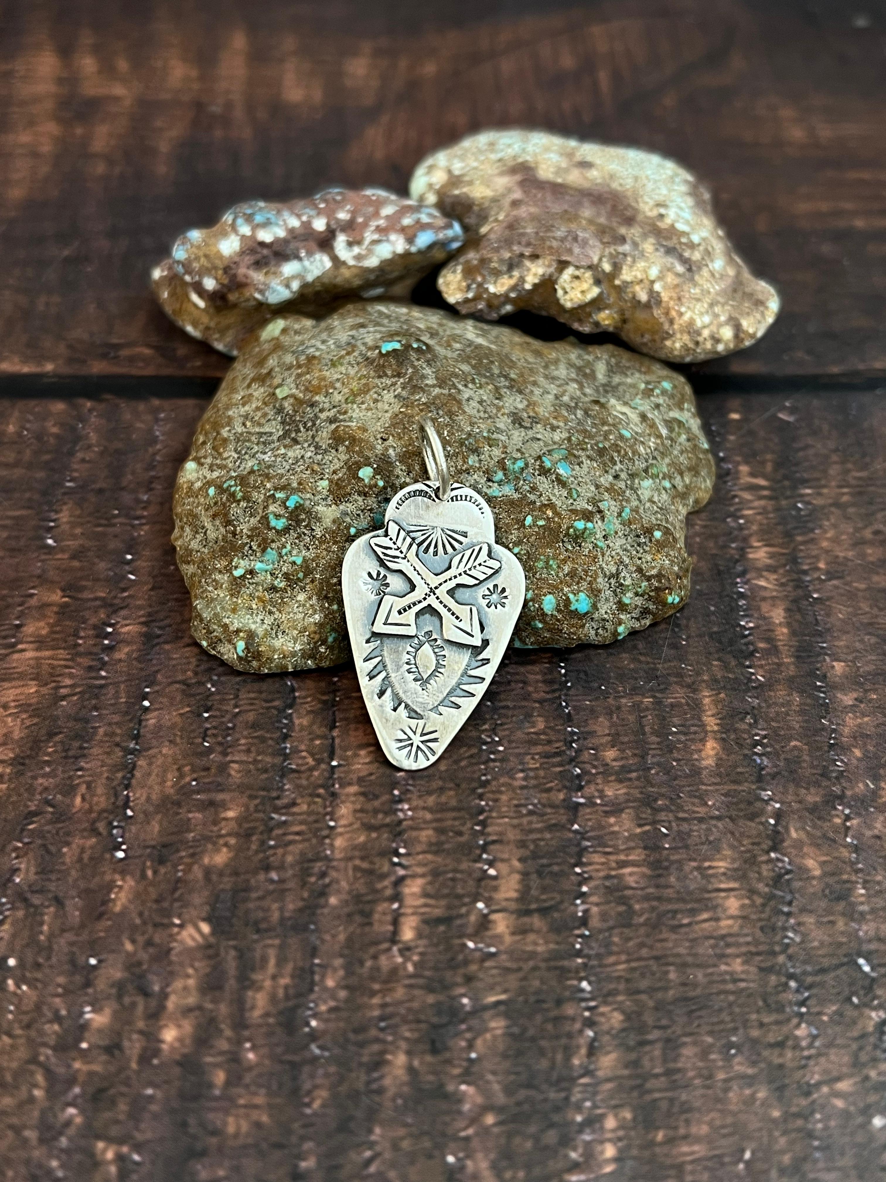 Handmade Sterling Silver Pendant with Signed Nizhoni