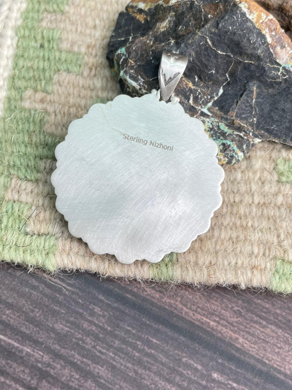 Handmade Sterling Silver Cotton Candy Pendant "Signed Nizhoni"