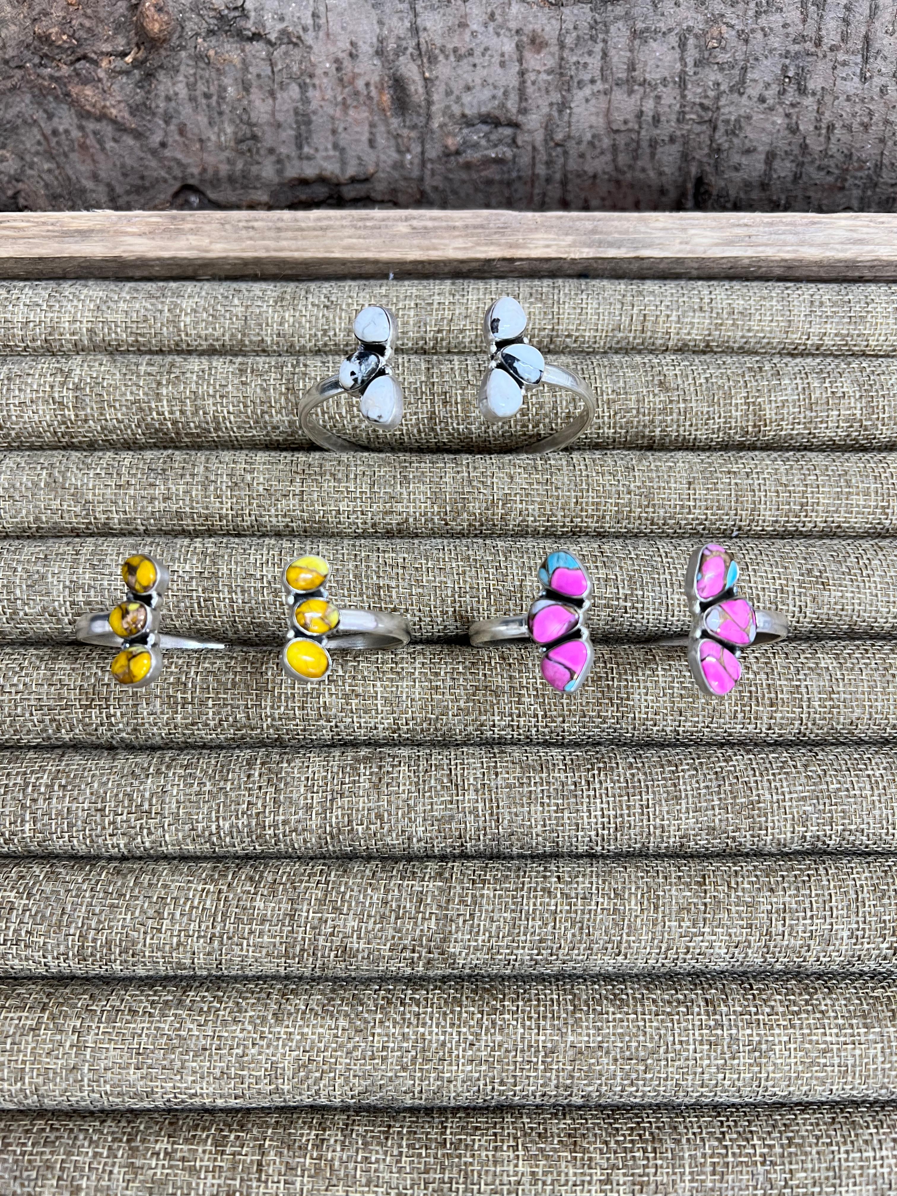 Handmade Sterling Silver Multi Stones Bracelet with Signed Nizhoni