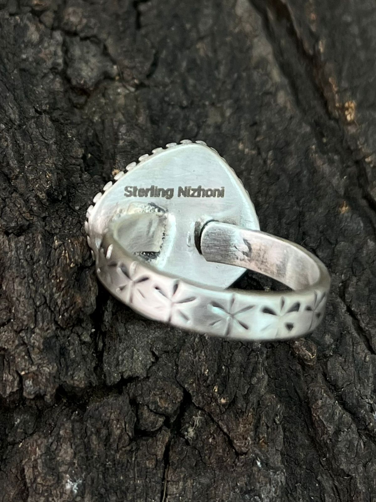 Handmade Sterling Silver Cotton Candy Adjustable Ring "Signed Nizhoni"