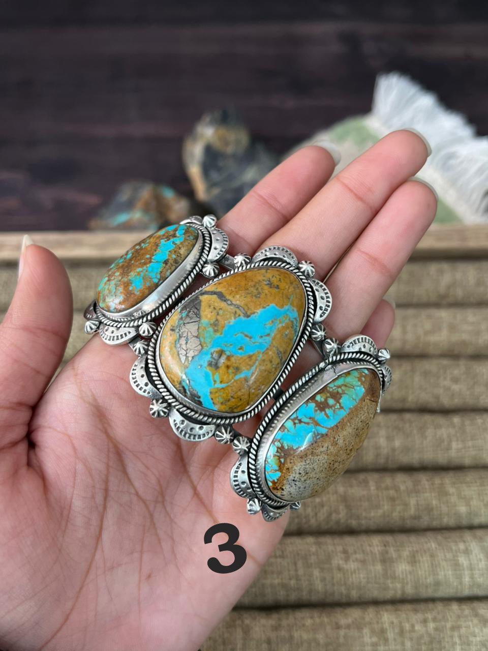 Handmade Sterling Silver Royston Turquoise Cuff Bracelet "Signed Nizhoni"