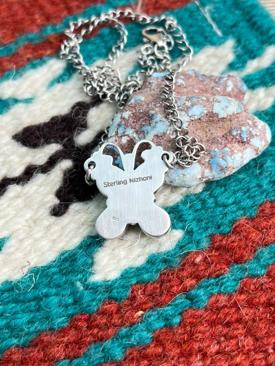 Handmade Sterling Silver Black Onyx Necklace "Signed Nizhoni"