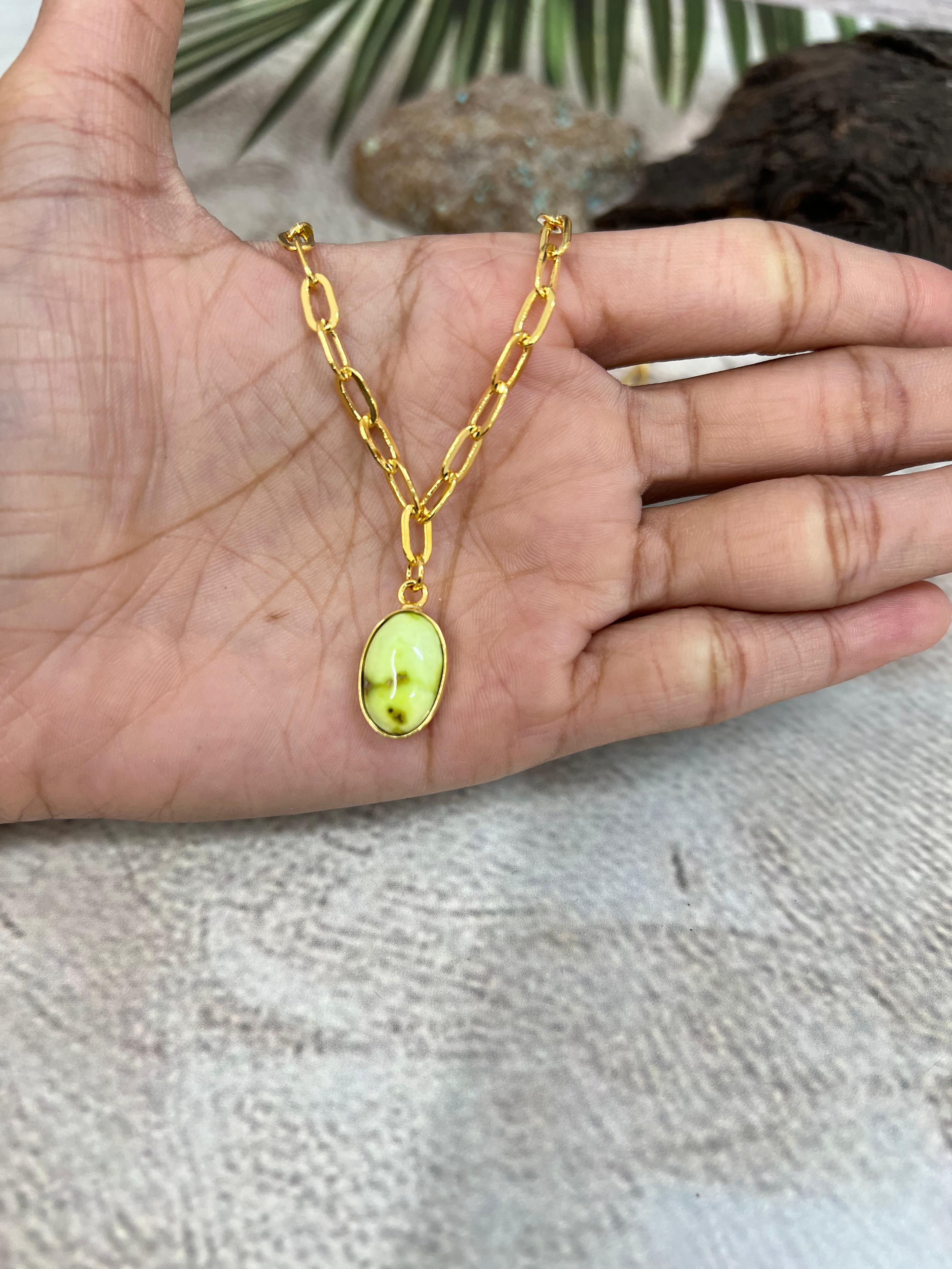 “The Golden Collection” Handmade Natural Palomino Turquoise Necklace