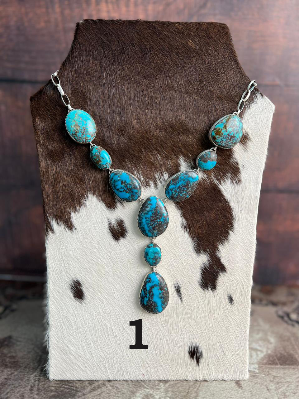 Handmade Sterling Silver Royston Turquoise Necklace "Signed Nizhoni" Leslie’s fav