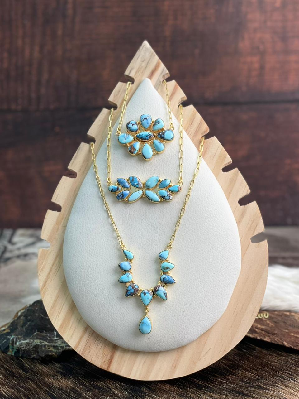 “The Golden Collection” Handmade Natural Golden Hills Turquoise Necklace