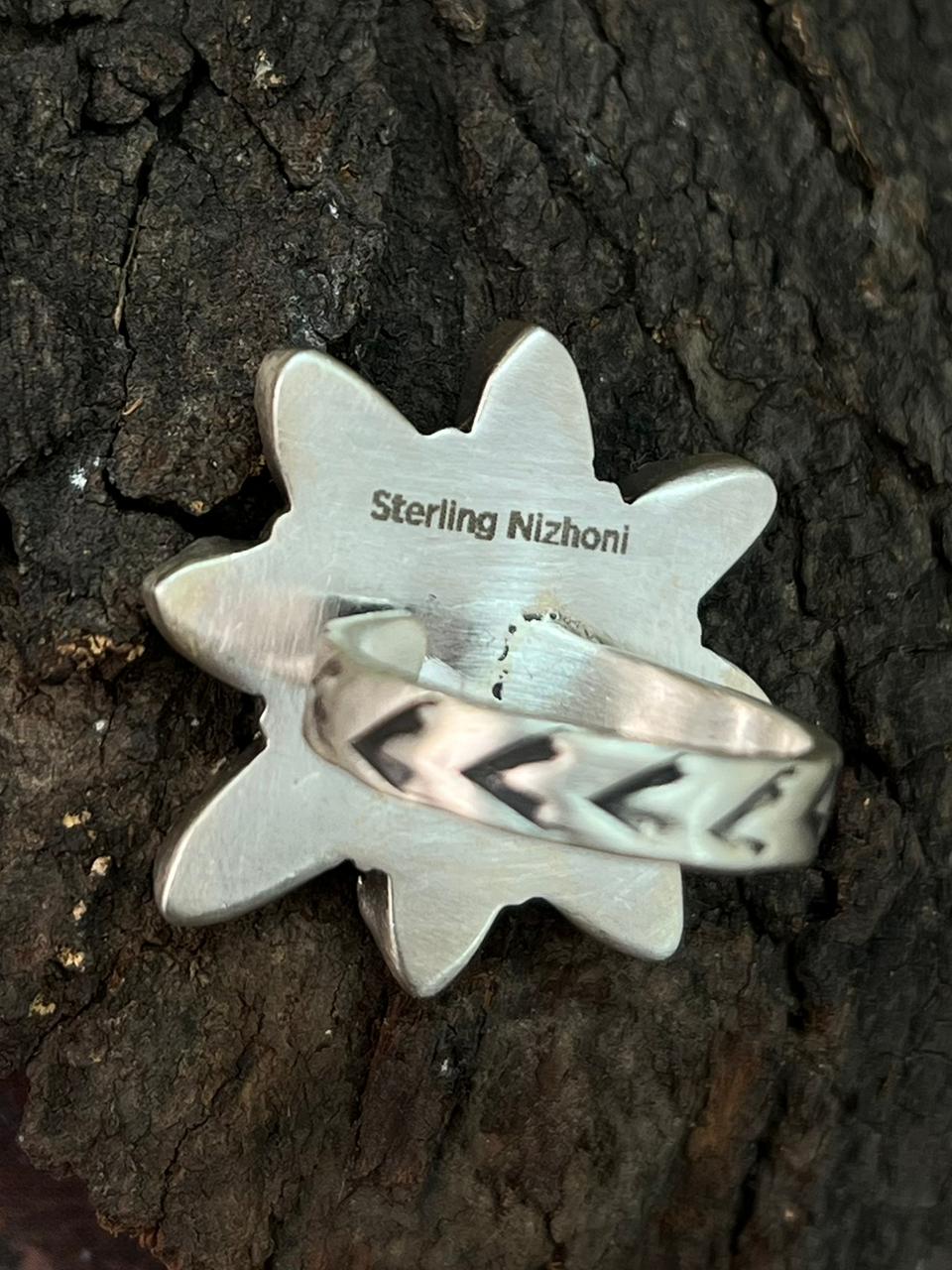 Handmade Sterling Silver Paloma Adjustable Ring "Signed Nizhoni"