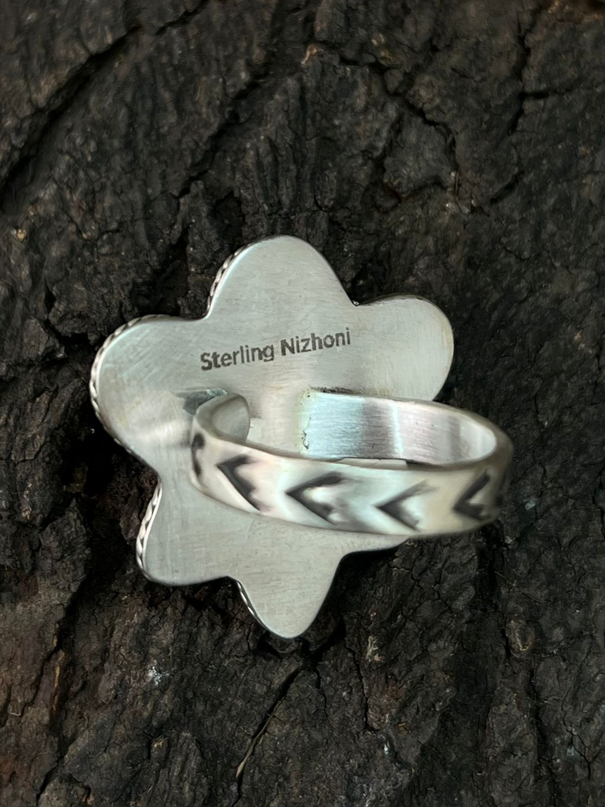 Handmade Sterling Silver Paloma Adjustable Ring "Signed Nizhoni"
