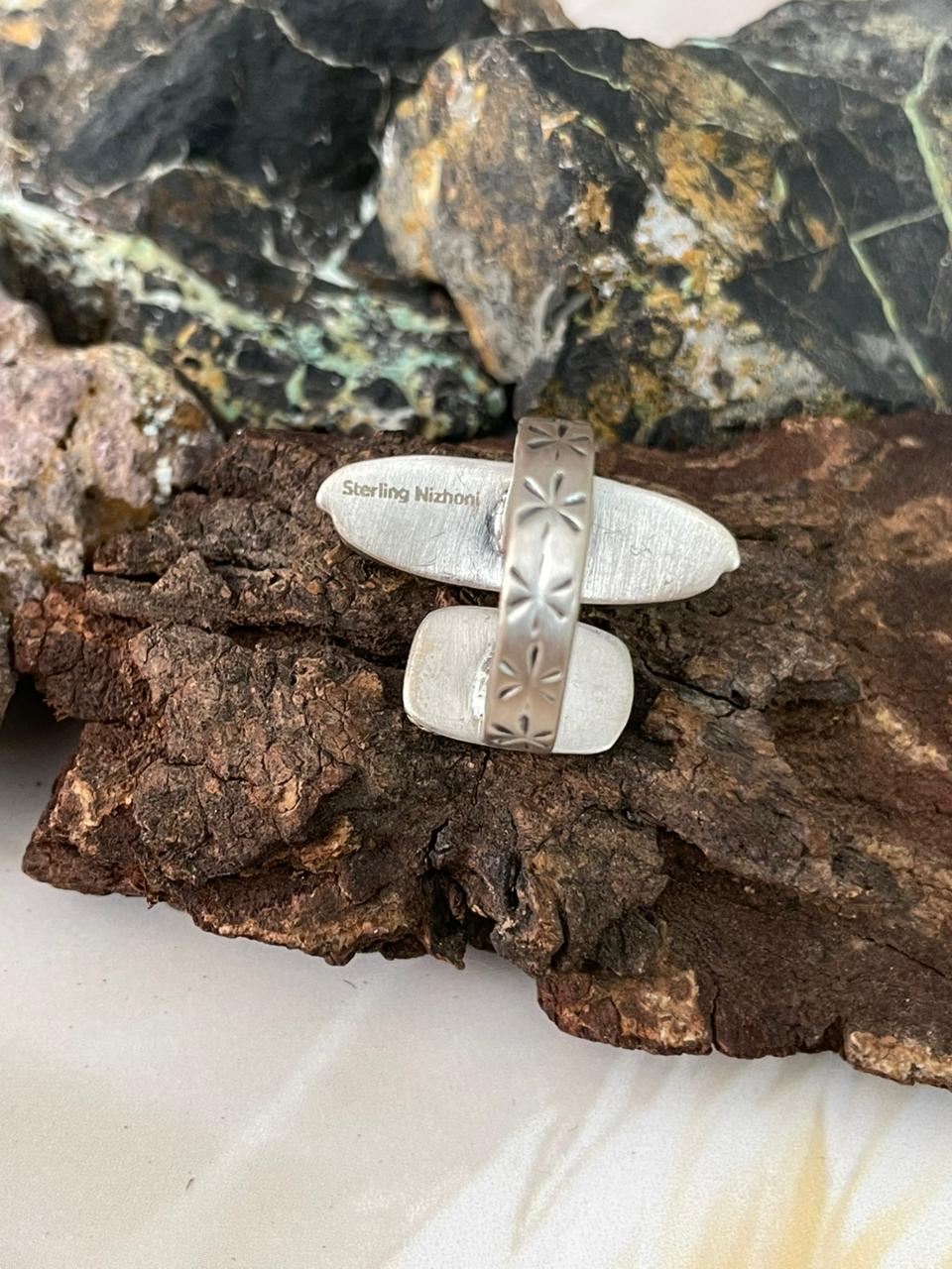 Handmade Sterling Silver Spring Collection: Kingman with Hot Pink Adjustable Ring "Signed Nizhoni"