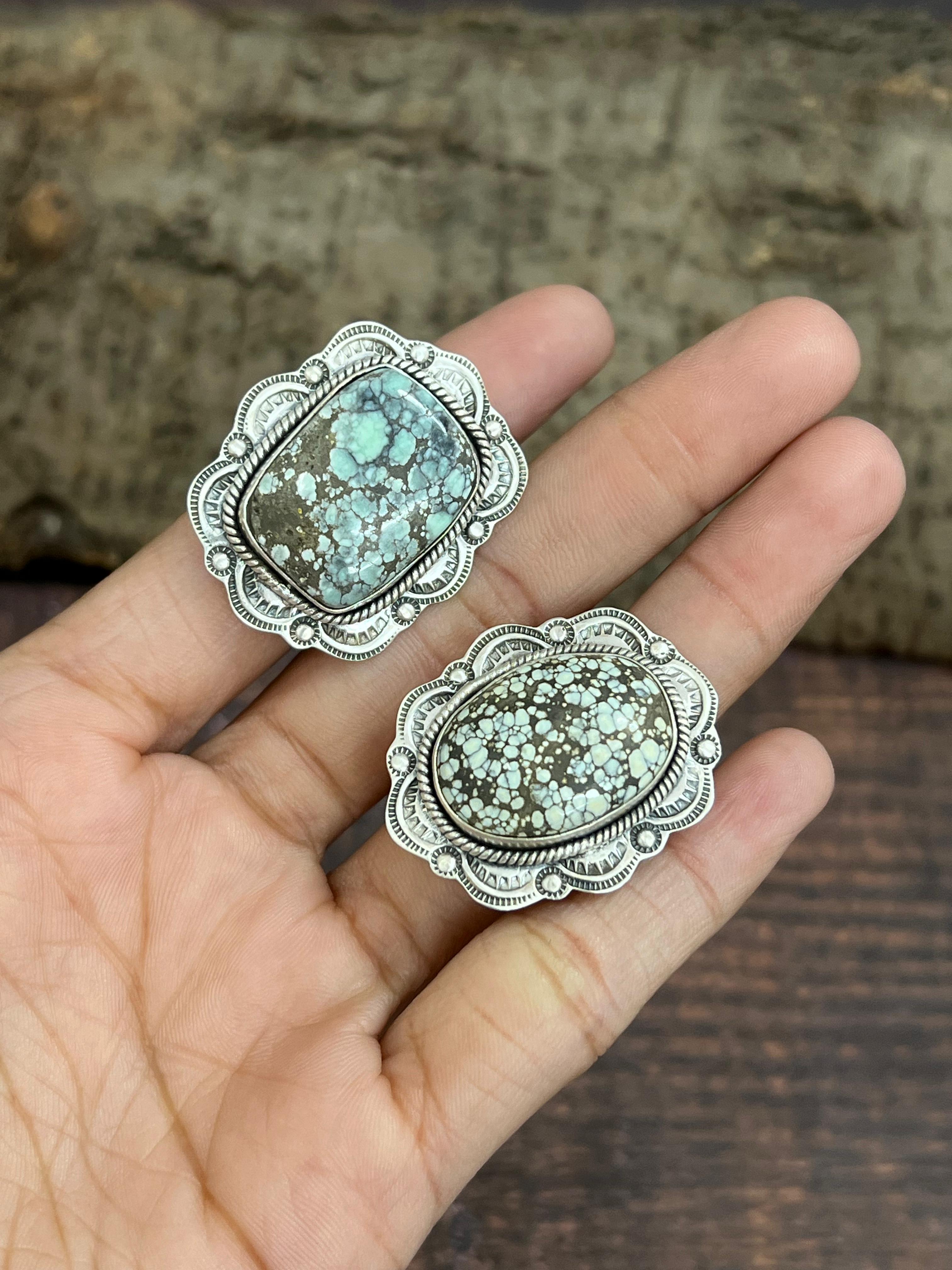 Handmade Sterling Silver Starfox Variscite Adjustable Ring Signed Nizhoni