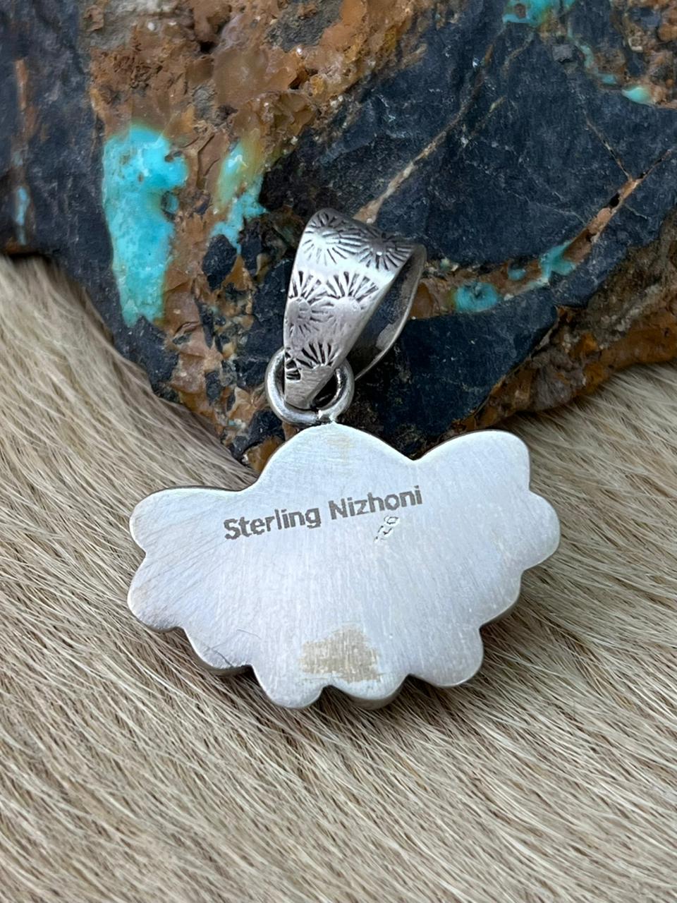 Handmade Sterling Silver Cotton Candy Pendant "Signed Nizhoni"