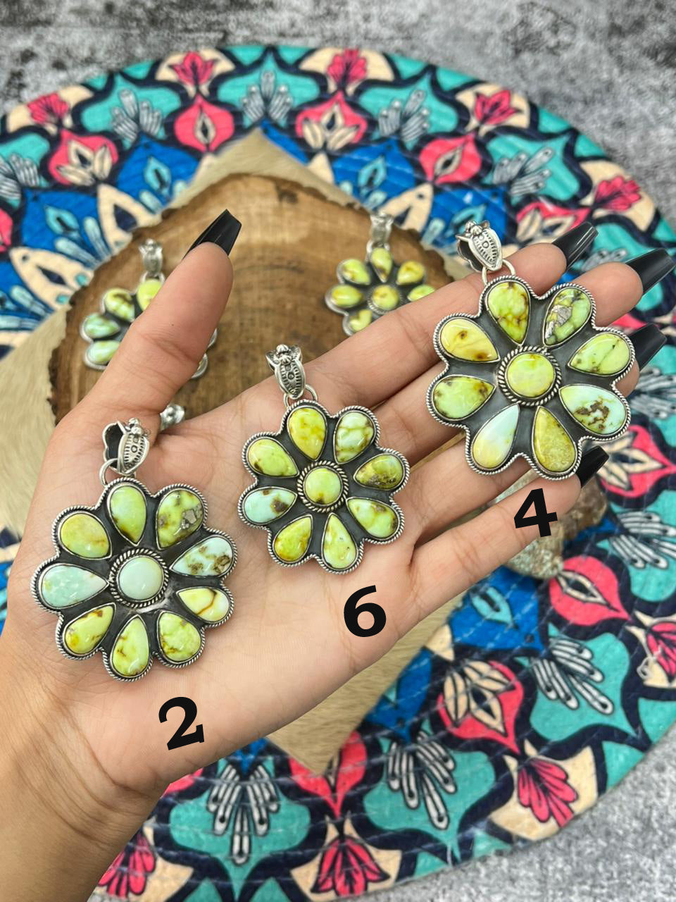 Handmade Sterling Silver Palomino Turquoise Pendant "Signed Nizhoni"