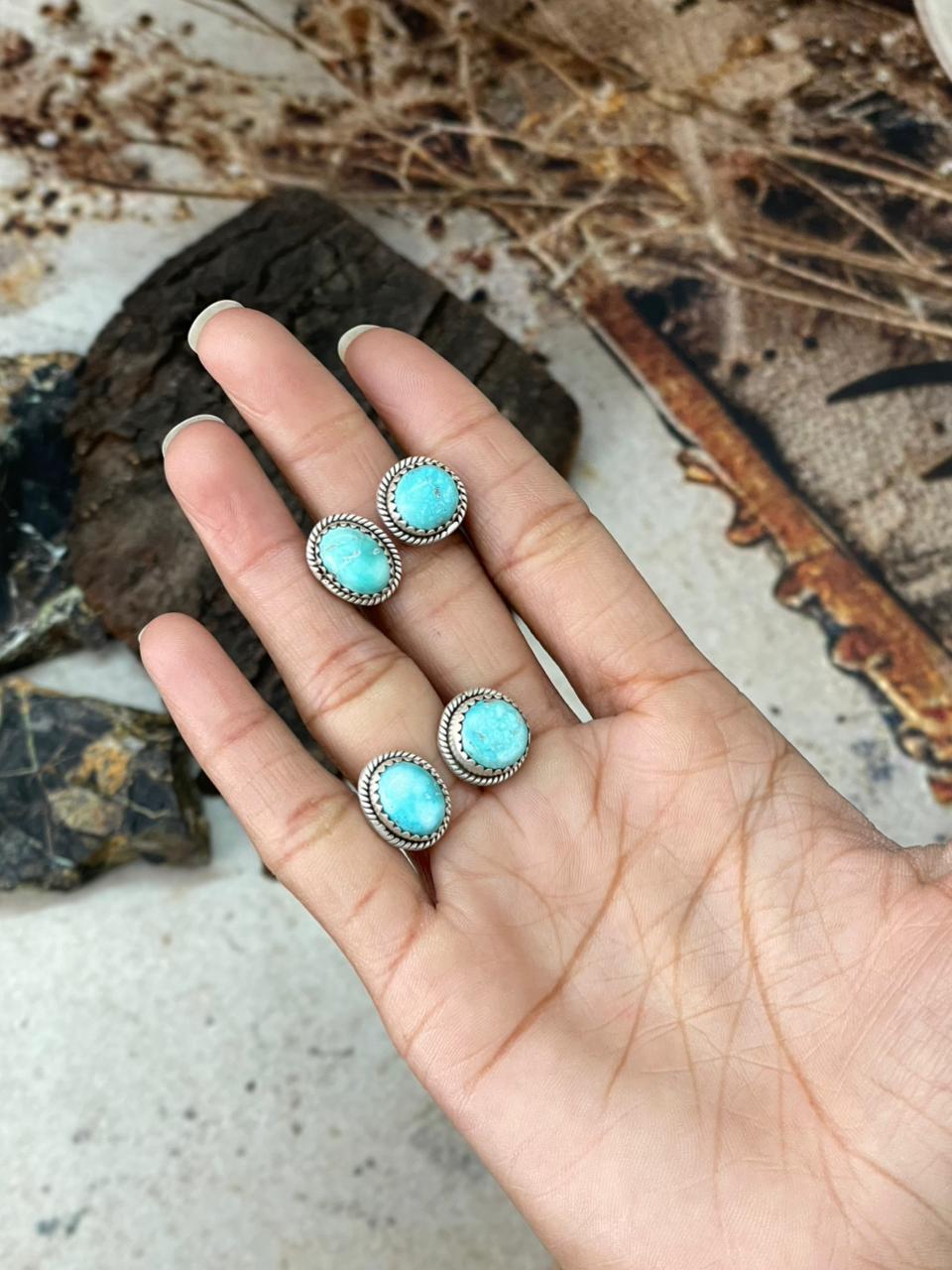 Handmade Sterling Silver White Water Adjustable Ring "Signed Nizhoni"