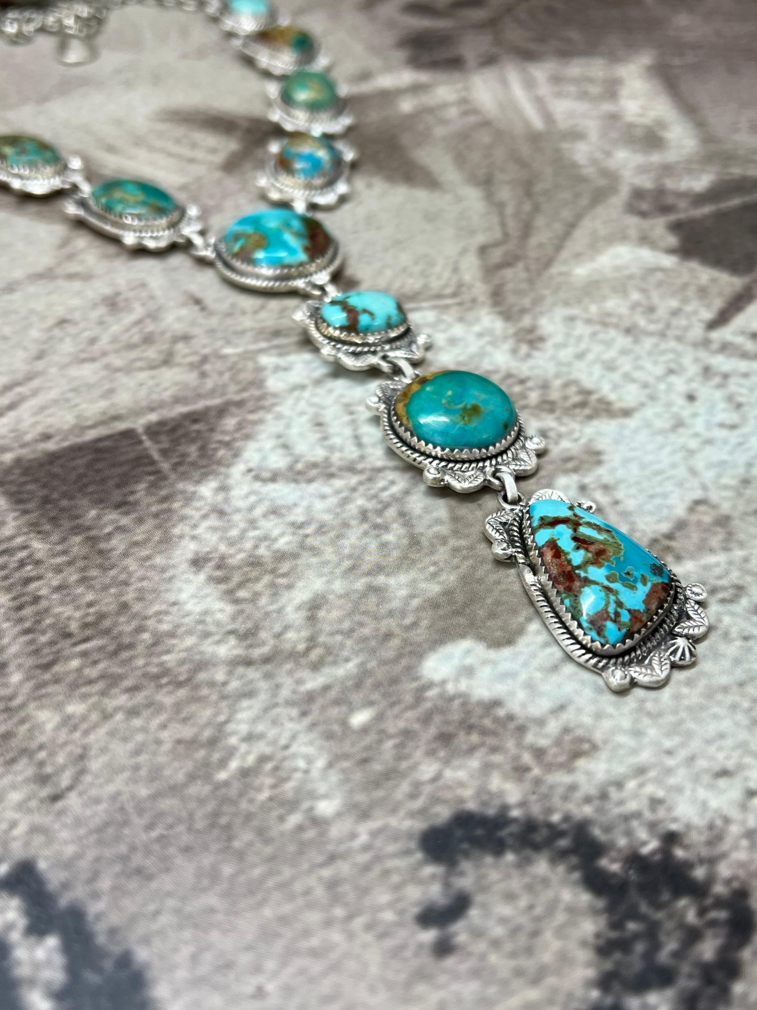 Handmade Sterling Silver Hardy Pit Necklace with Signed Nizhoni