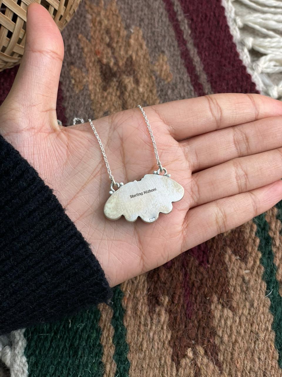 Handmade Sterling Silver Hot Pink Necklace "Signed Nizhoni"