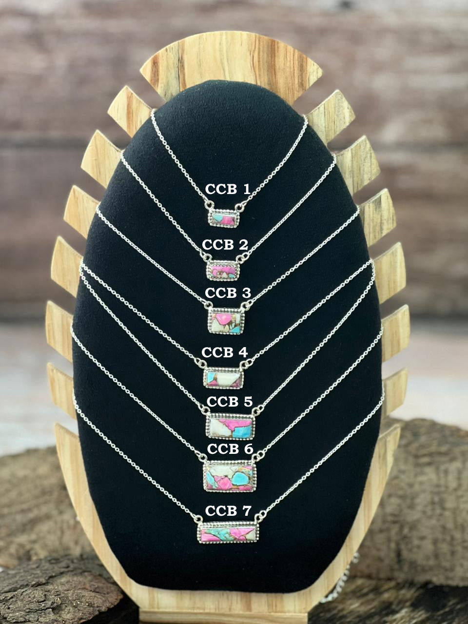 Handmade Sterling Silver Cotton Candy Bar Necklace "Signed Nizhoni"