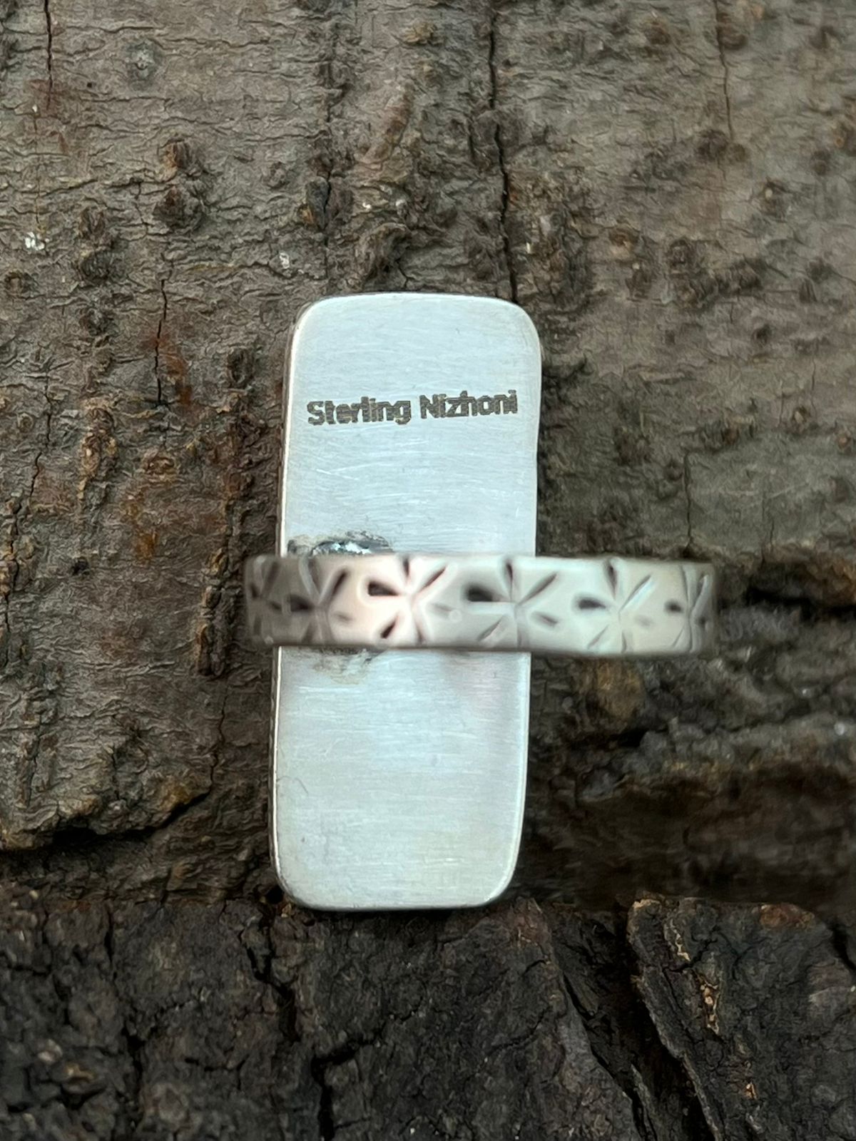 Handmade Sterling Silver Cotton Candy Bar Adjustable Ring "Signed Nizhoni"