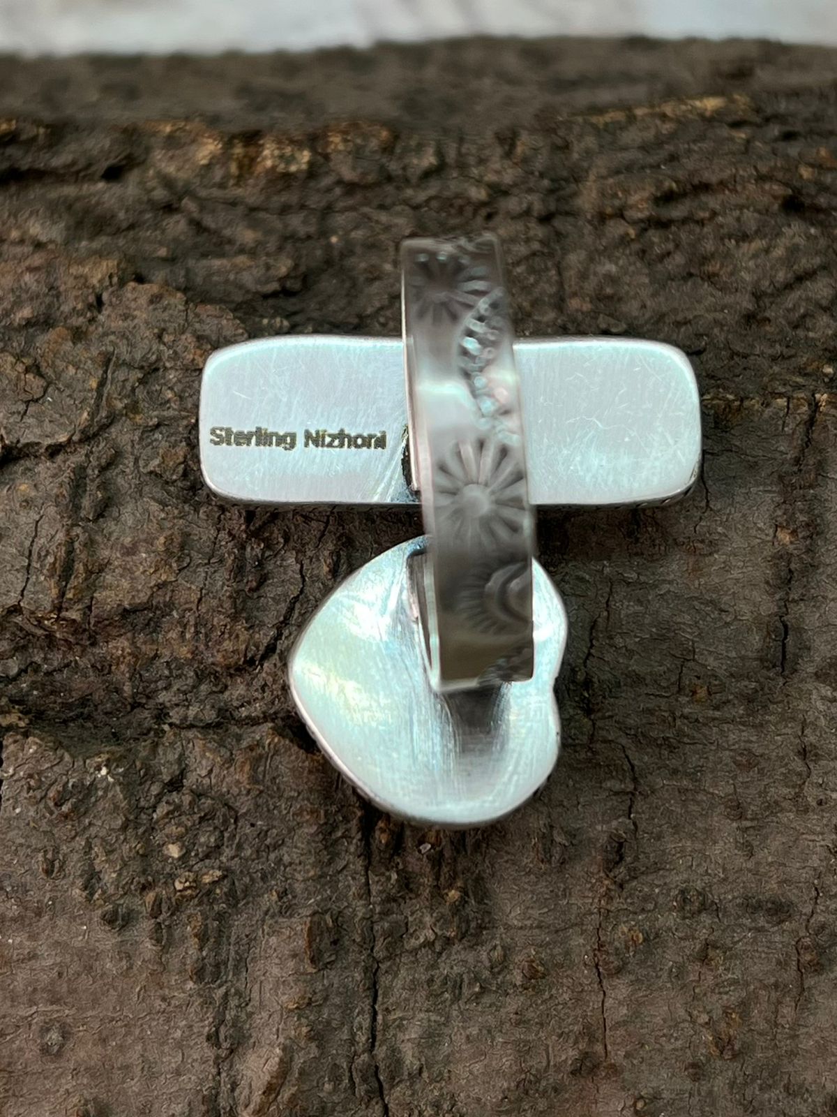 Handmade Sterling Silver Cotton Candy Adjustable Ring "Signed Nizhoni"