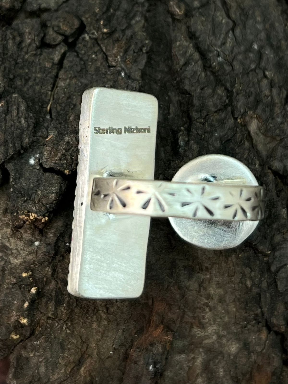 Handmade Sterling Silver Cotton Candy Adjustable Ring "Signed Nizhoni"