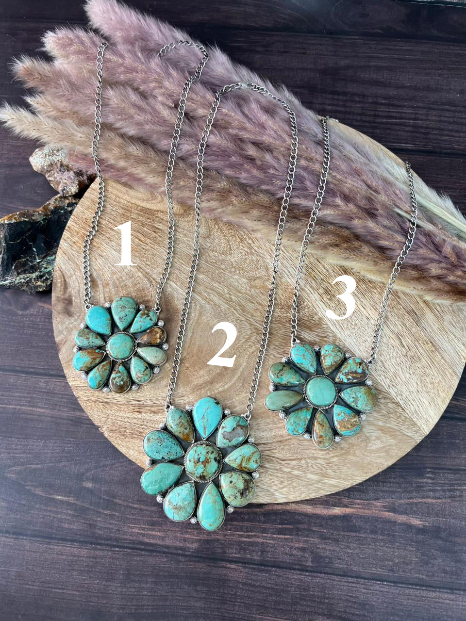 Handmade Sterling Silver Baja Turquoise Collection: Necklace "Signed Nizhoni"