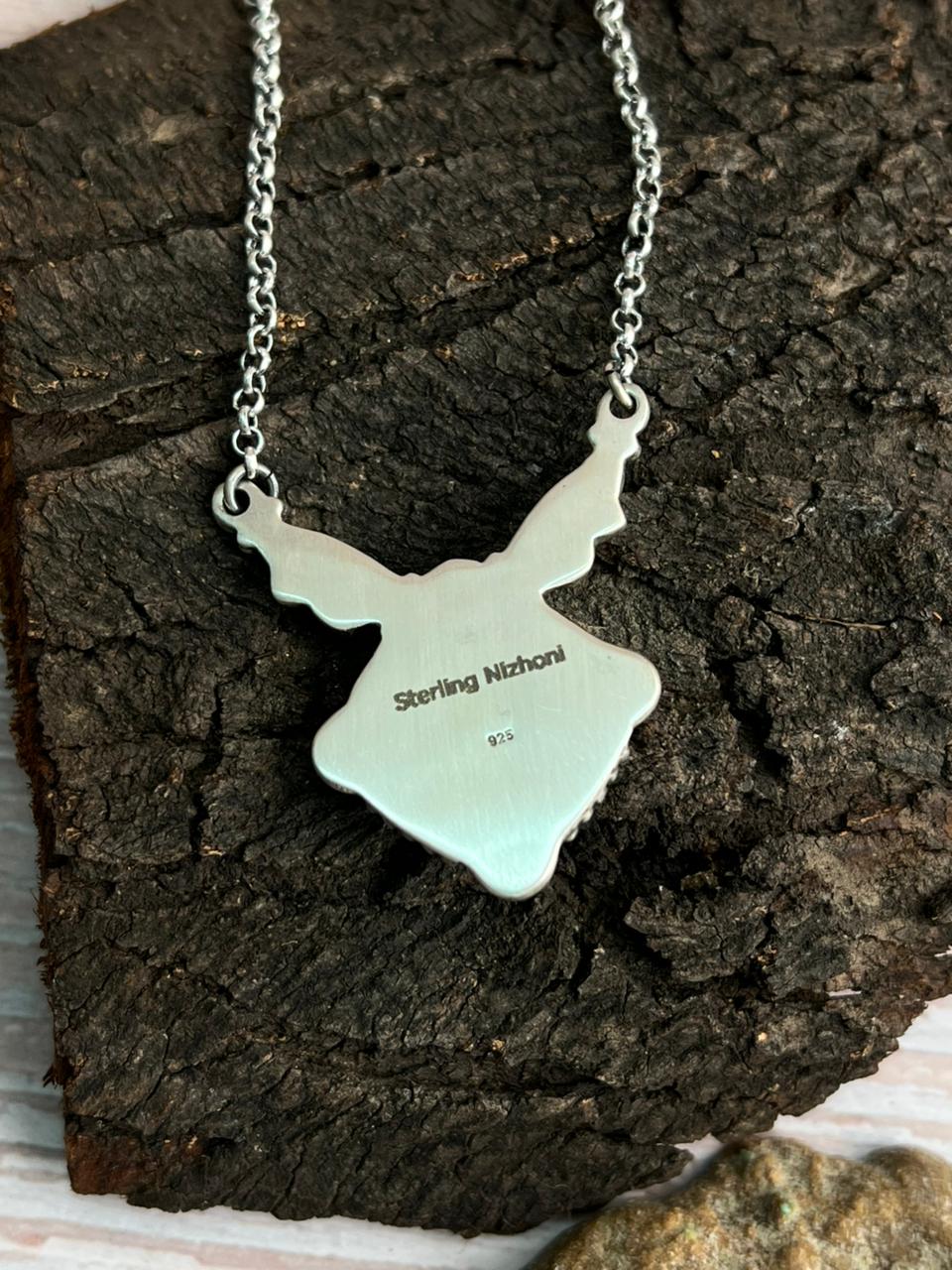 Handmade Sterling Silver Cotton Candy Necklace "Signed Nizhoni"