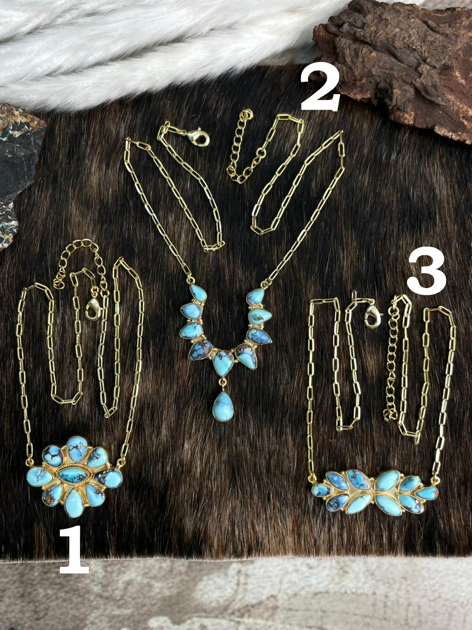 “The Golden Collection” Handmade Natural Golden Hills Turquoise Necklace