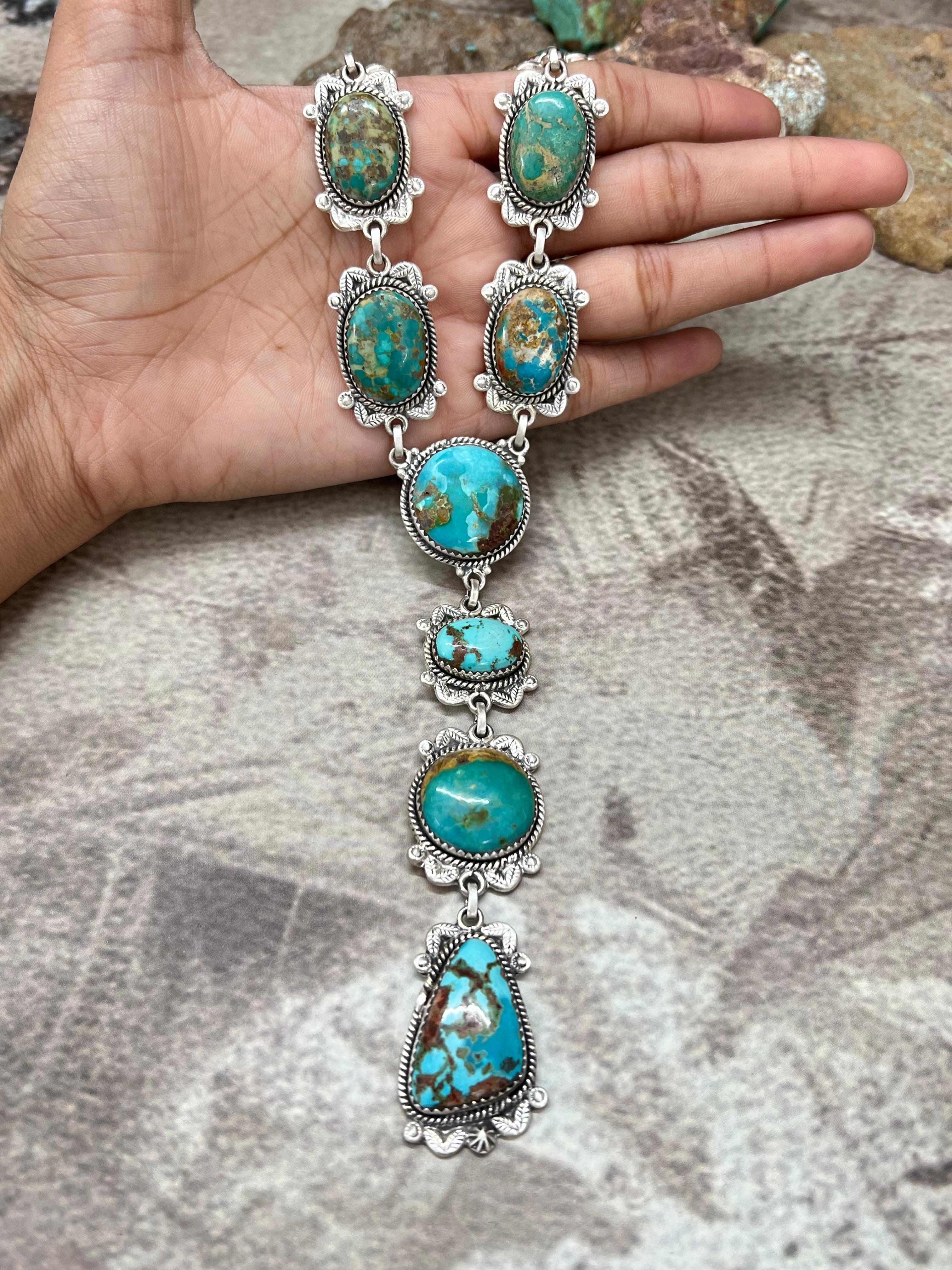 Handmade Sterling Silver Hardy Pit Necklace with Signed Nizhoni