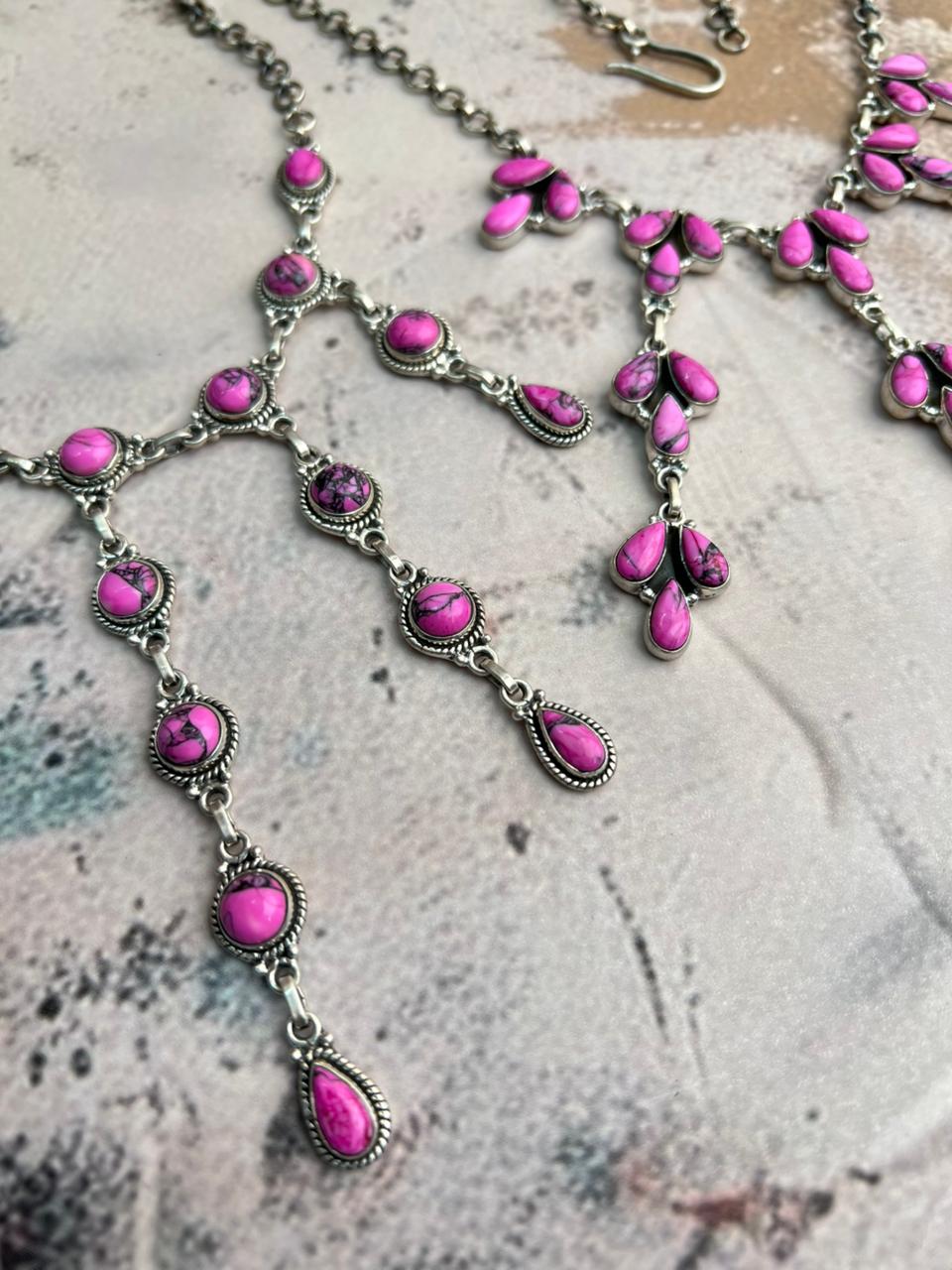 Handmade Sterling Silver Cherry Blossom Choker Necklace "Signed Nizhoni"