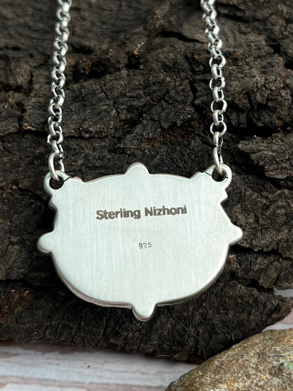 Handmade Sterling Silver Cotton Candy Necklace "Signed Nizhoni"
