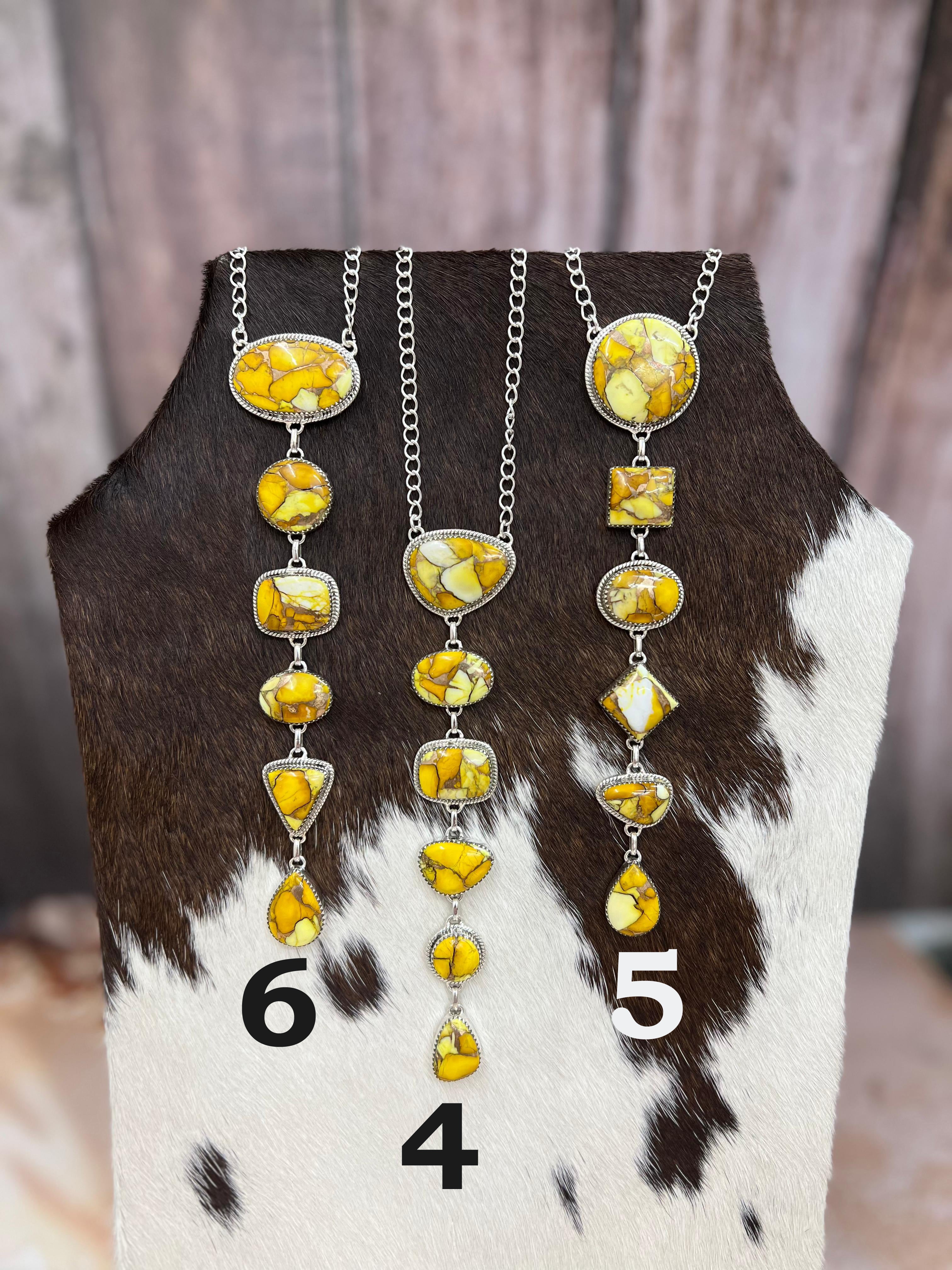 Handmade Sterling Silver Honey Dahlia Necklace with Signed Nizhoni