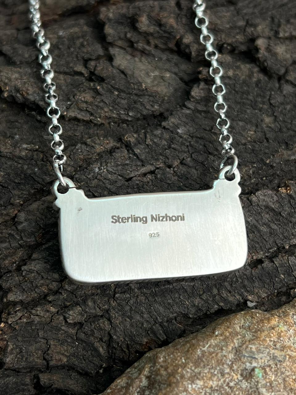 Handmade Sterling Silver Cotton Candy Necklace "Signed Nizhoni"