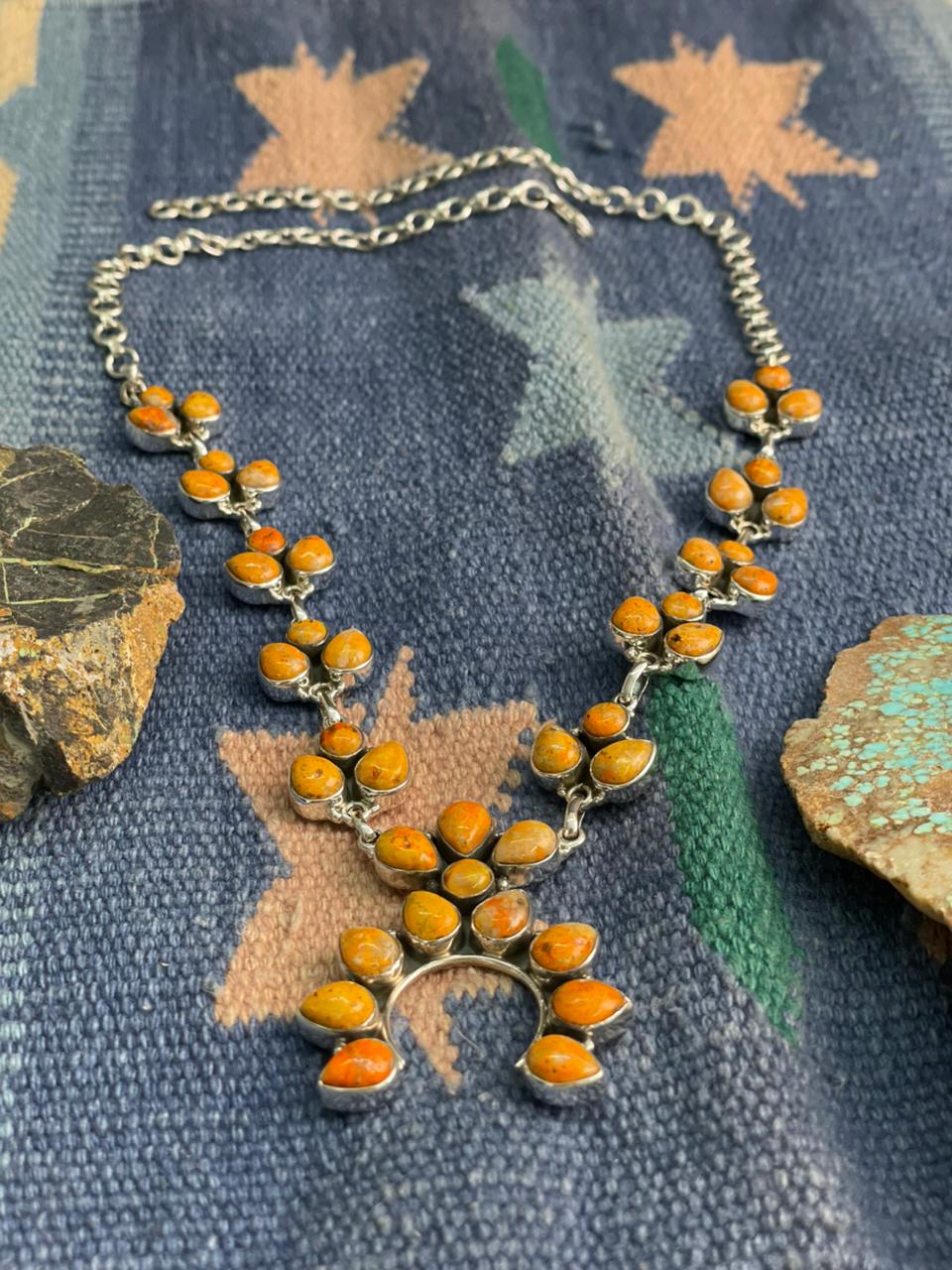 Handmade Sterling Silver Bumblebee Necklace "Signed Nizhoni"