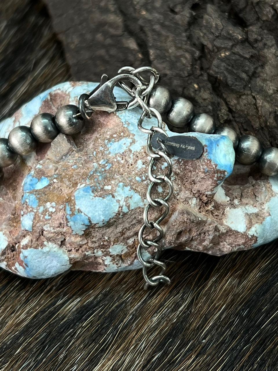 Handmade Sterling Silver Cotton Candy Beaded Necklace "Signed Nizhoni"