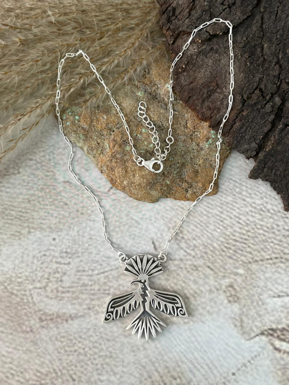 Handmade Sterling Silver Necklace "Signed Nizhoni"