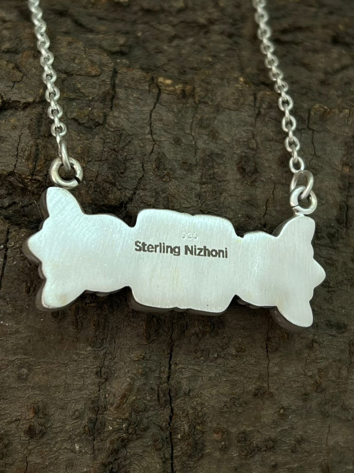 Handmade Sterling Silver Wildhorse Magnesite Necklace "Signed Nizhoni"