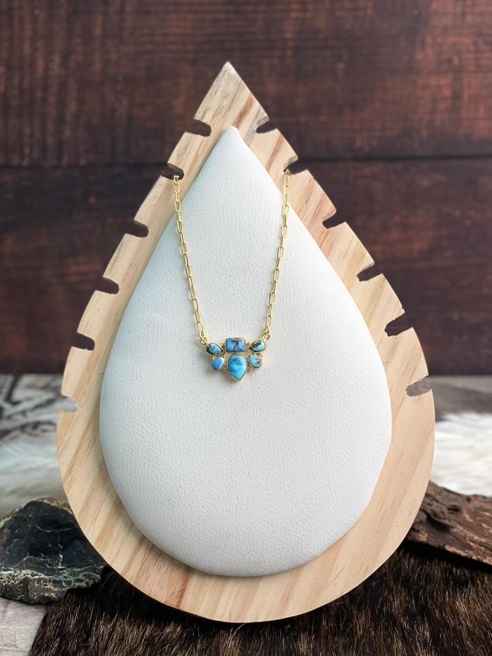 “The Golden Collection” Handmade Natural Golden Hills Turquoise Necklace