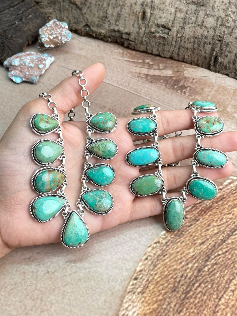 Handmade Sterling Silver Mantis Turquoise Necklace Signed Nizhoni