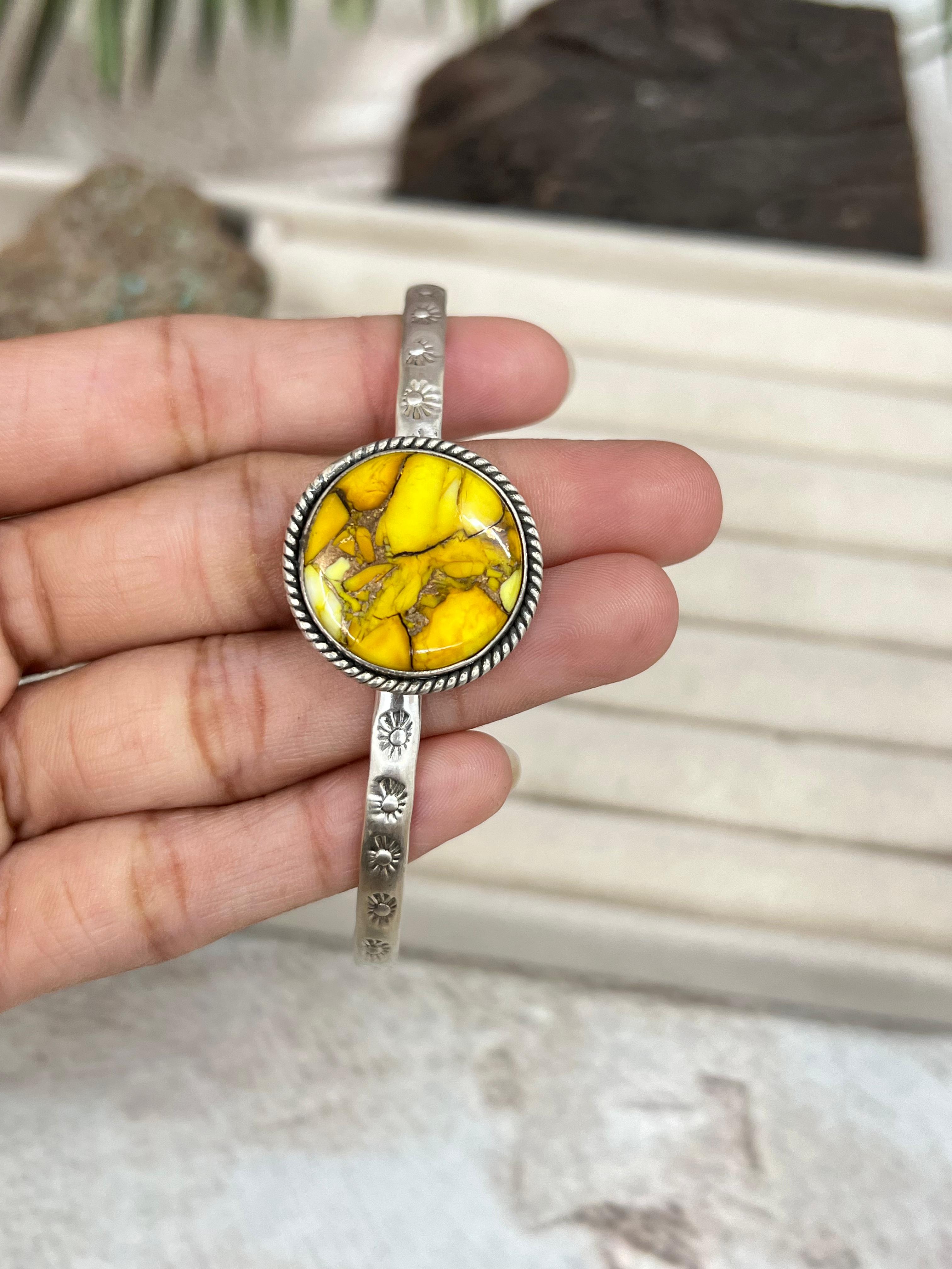 Handmade Sterling Silver Multi Stone Bracelet with Signed Nizhoni (3)