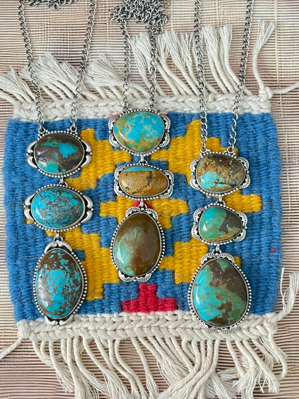 Handmade Sterling Silver Royston Turquoise Necklace "Signed Nizhoni"