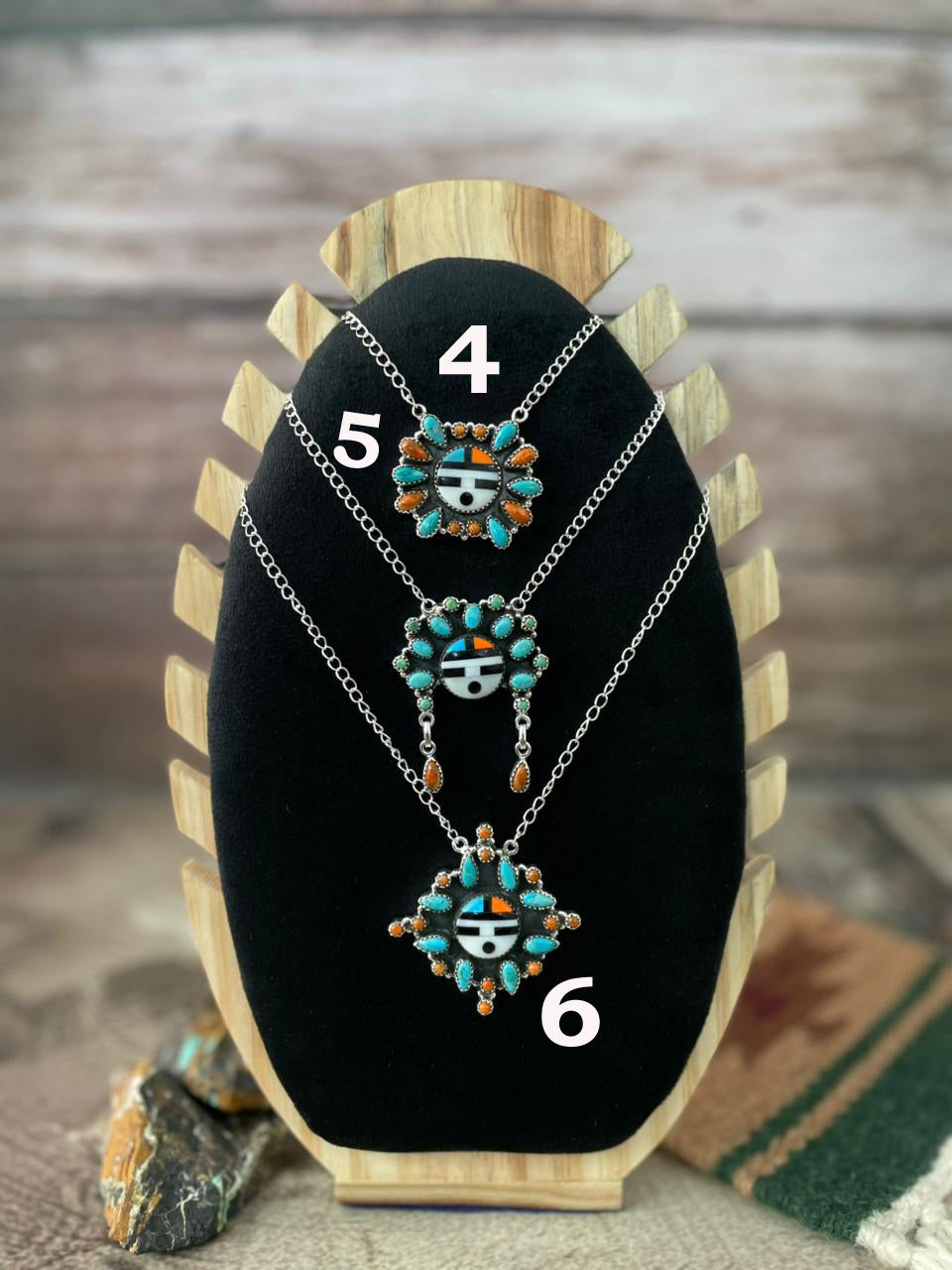 Handmade Sterling Silver Turquoise and MOP Necklace "Signed Nizhoni"