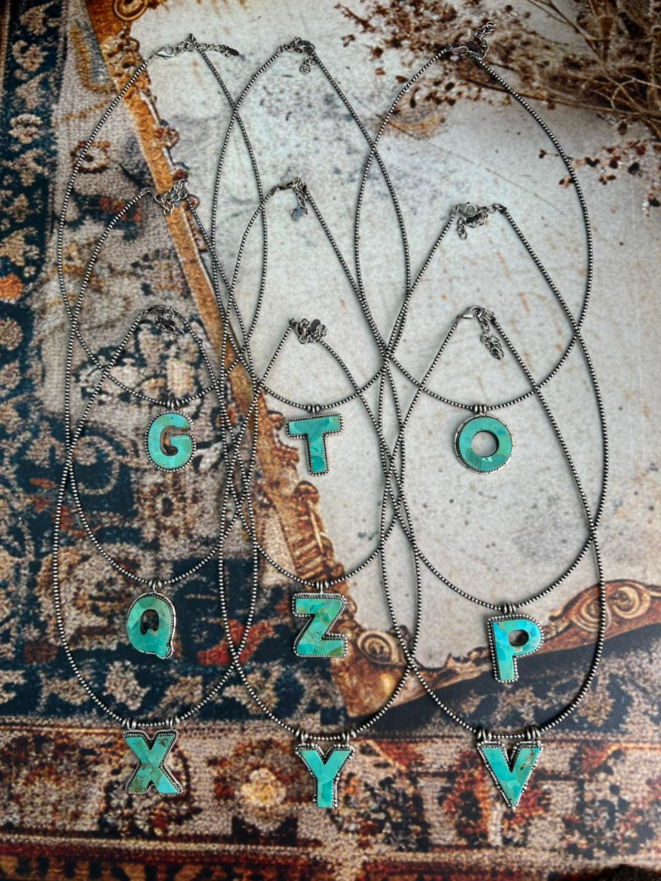 Handmade Sterling Silver Kingman Turquoise Beaded Necklace "Signed Nizhoni"