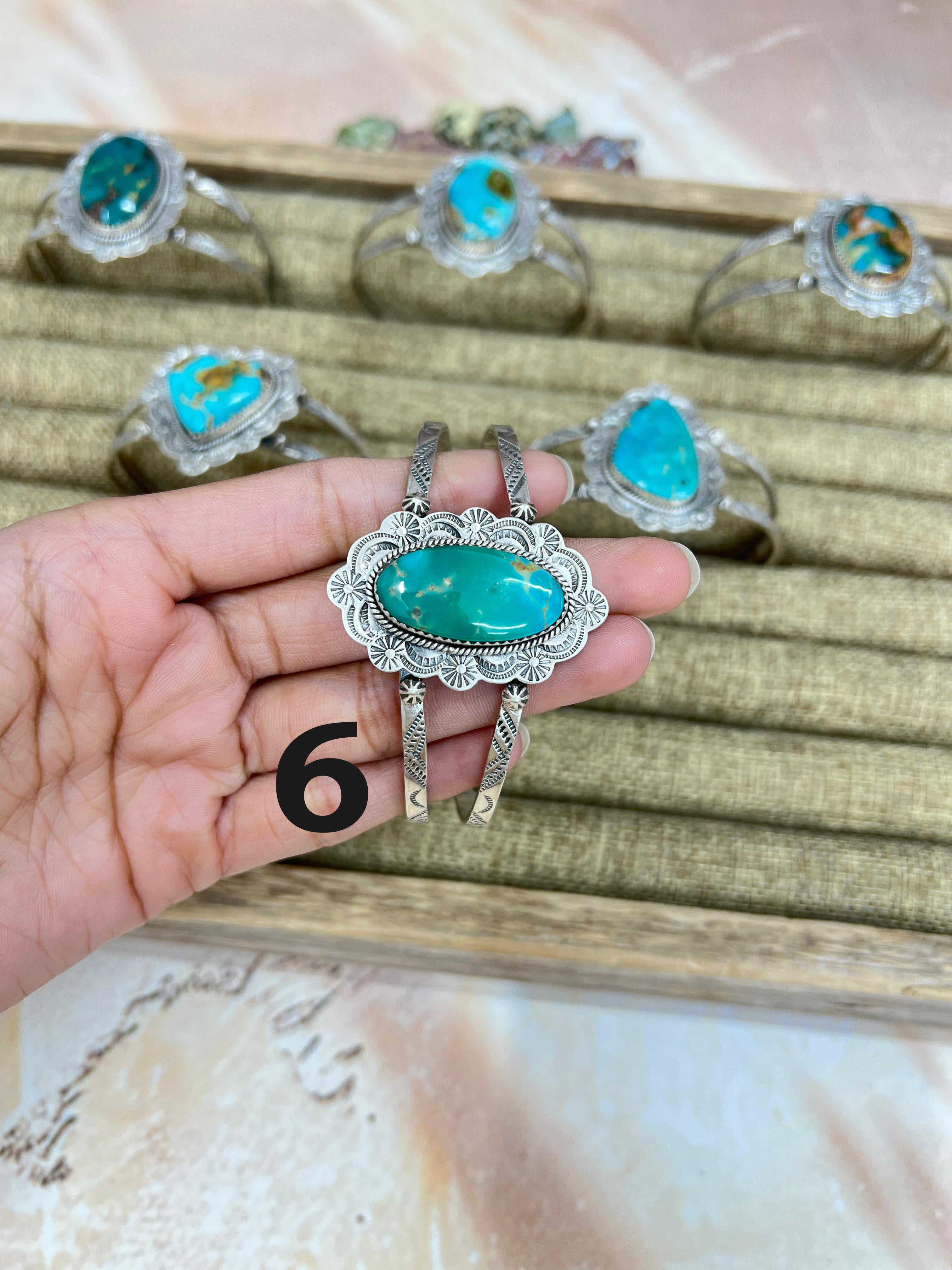 Handmade Sterling Silver Hardy Pit Cuff Bracelet with Signed Nizhoni