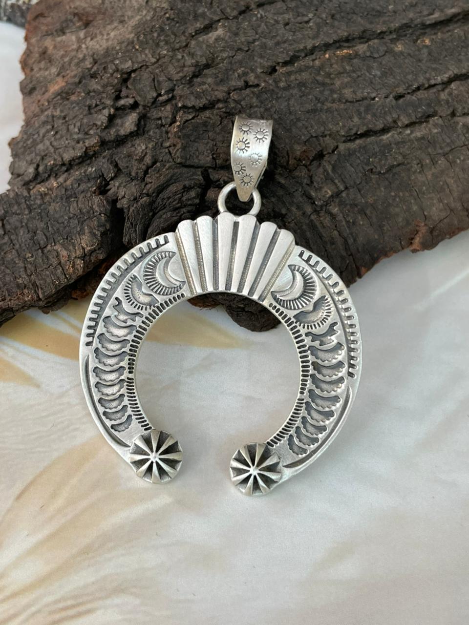 Handmade Sterling Silver Naja Pendant "Signed Nizhoni"