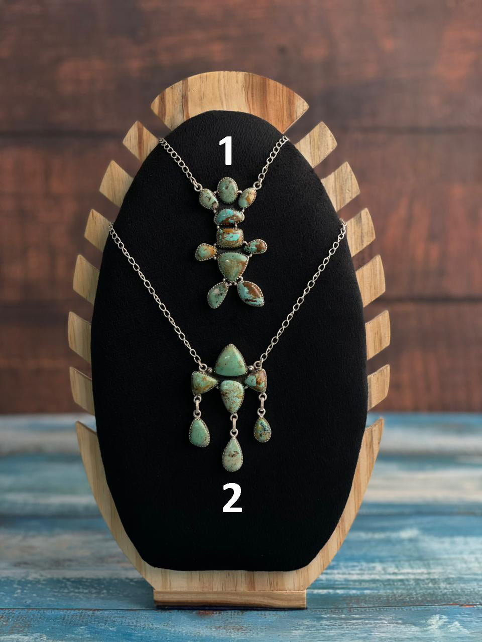 Handmade Sterling Silver Baja Turquoise Collection: Necklace "Signed Nizhoni"