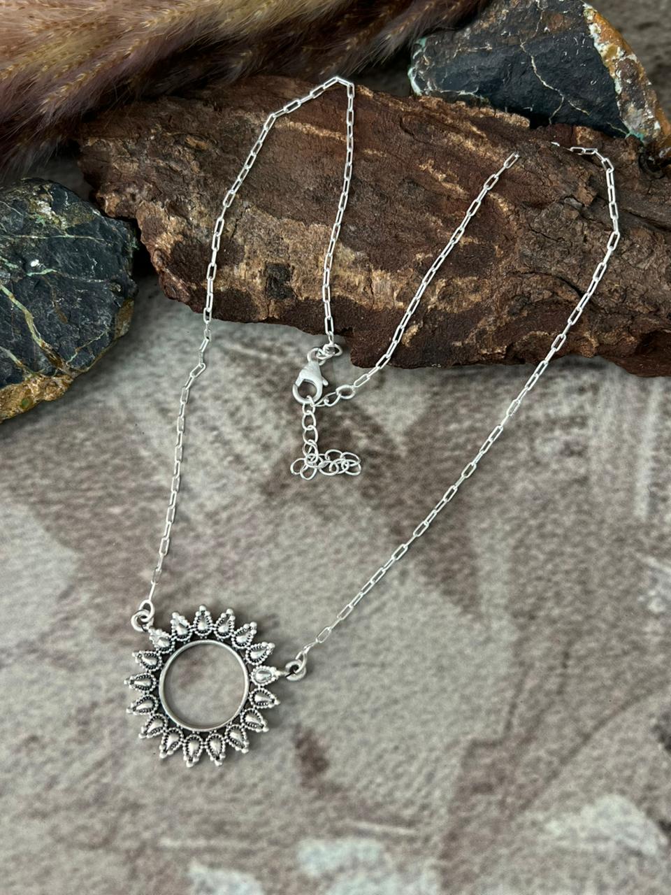 Handmade Sterling Silver Necklace "Signed Nizhoni"