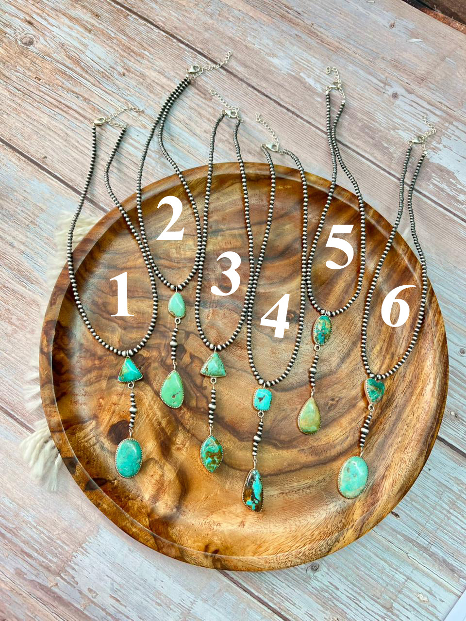 Handmade Sterling Silver Manassa Turquoise Beaded Necklace "Signed Nizhoni"