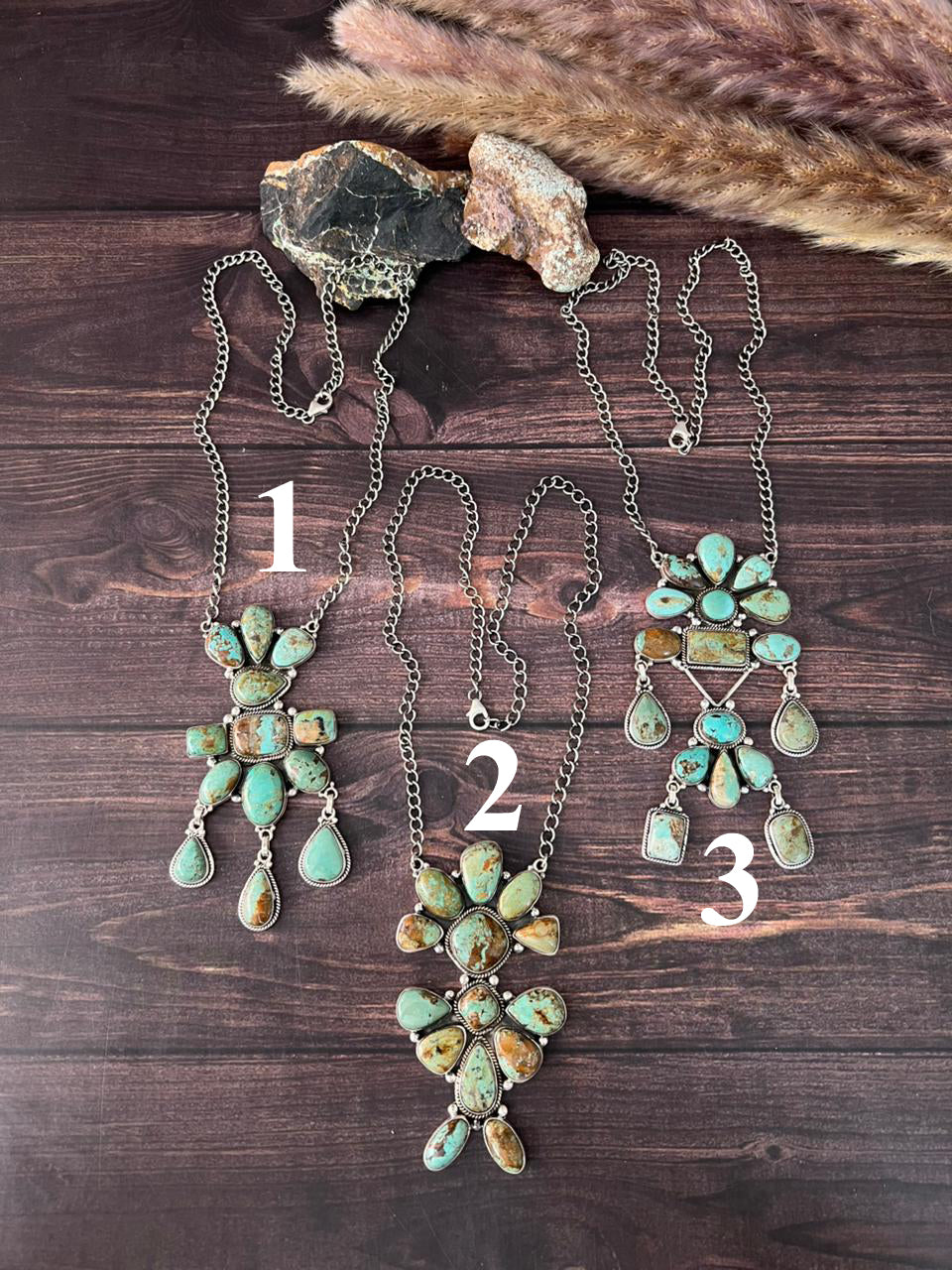 Handmade Sterling Silver Baja Turquoise Collection: Necklace "Signed Nizhoni"