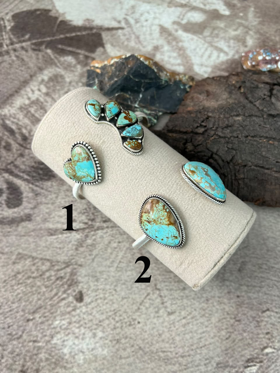 Handmade Sterling Silver Number 8 Turquoise Cuff Bracelet Signed Nizhoni