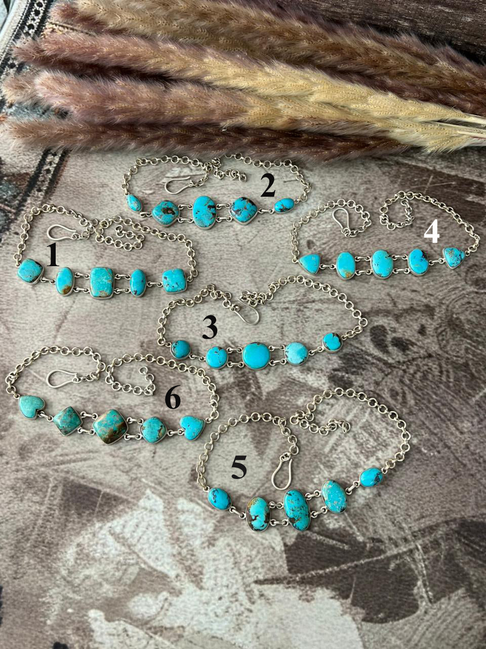 Handmade Sterling Silver Manassa Turquoise Collection: Choker Necklace "Signed Nizhoni"