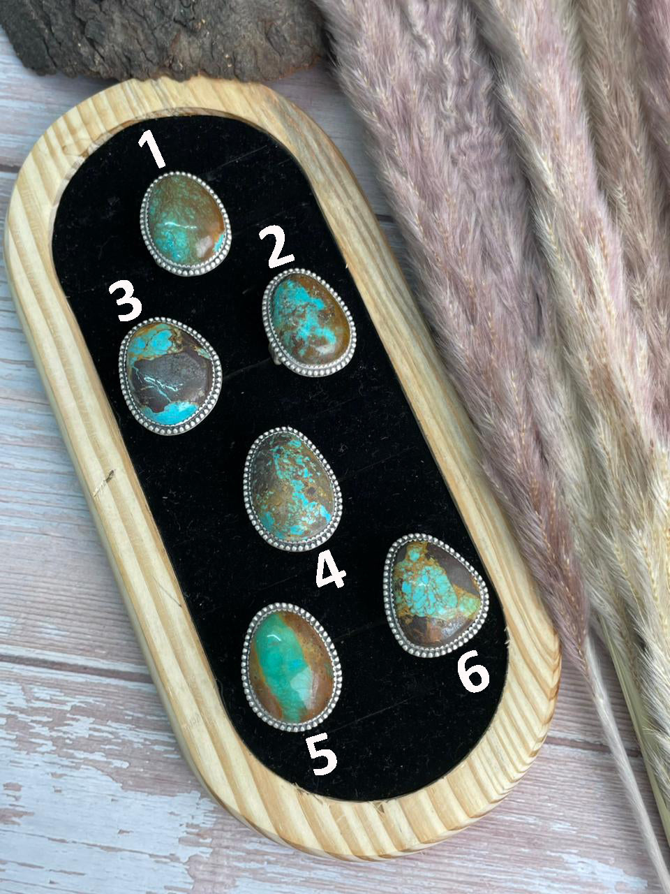 Handmade Sterling Silver Royston Turquoise Collection: Adjustable Ring "Signed Nizhoni"