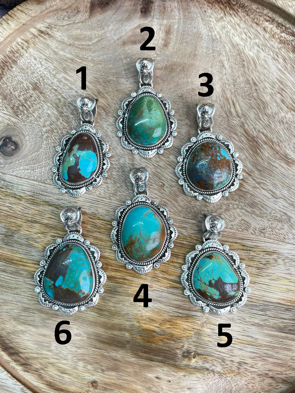 Handmade Sterling Silver Royston Turquoise Collection: Pendant "Signed Nizhoni"